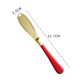 Butter Knife Stainless Steel Multifunction Cheese Bread Steak Knive With Hole Serrated Gold Knife Home Dinnerware Set Tools