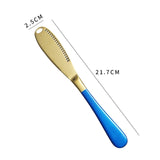 Butter Knife Stainless Steel Multifunction Cheese Bread Steak Knive With Hole Serrated Gold Knife Home Dinnerware Set Tools
