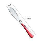 Butter Knife Stainless Steel Multifunction Cheese Bread Steak Knive With Hole Serrated Gold Knife Home Dinnerware Set Tools